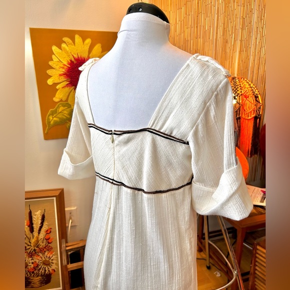 70s Vintage Gauzy Cotton Summer Maxi Dress - Picture 6 of 6